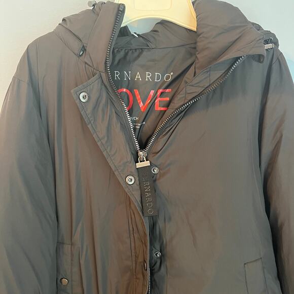 NEW Bernardo Washington SQ Hooded Puffer Jacket Black Coat Size Small - Picture 4 of 15